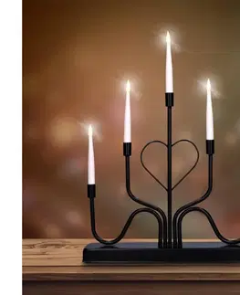 Vianočné dekorácie BRILAGI - LED Vianočný svietnik LED/2xAA čierna 1v280-OEM1