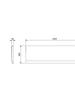 Vaňové panely POLYSAN - DEEP PLAIN panel čelný, pravý, 100x36cm 83631