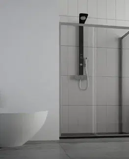 Sprchovacie kúty FORTE - Sprchové dvere URBAN ESSENCE N1FS - Farba rámu zásteny - Hliník ossidato, Rozmer A - 120, Smer zatváranie - Ľavé (SX), Výplň - Číre bezpečnostné sklo - 6 mm BEN12SXA1