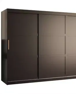 Šatníkové skrine Skriňa Amiro 1 250 čierny/čierny
