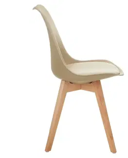 Jedálenské stoličky KONDELA Bali 3 New jedálenská stolička cappucino / buk