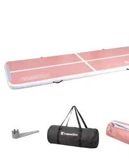 Žinenky Airtrack inSPORTline Airstunt 400x100x10 cm korálová ružová