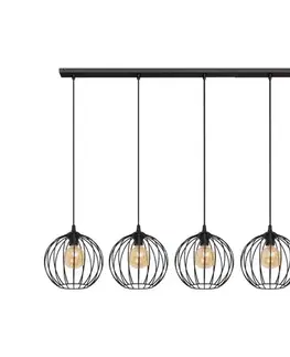 Svietidlá  Luster na lanku MERCURE 5xE27/15W/230V čierna W-L 1388/5 BK-B