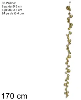 Vianočné ozdoby MAKRO - Girlanda 170 cm zlatá