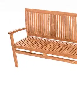 Záhradné lavice DEOKORK Záhradná teaková lavica HARMONY 180 cm