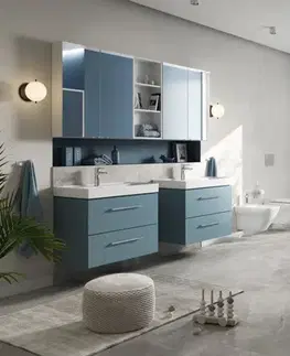 Doplnky do kúpeľne CERSANIT - Modulová otvorená horná skrinka LARGA 40 biela MOUNT S932-084