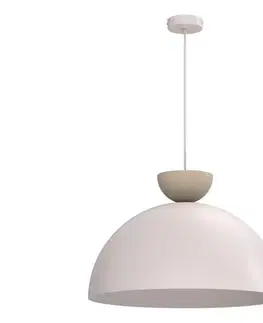 Svietidlá  Závesný luster na kábli NEVIS 1xE27/15W/230V pr. 50 cm krémový 9711A