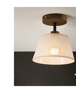 Svietidlá BRILAGI - LED  Prisadený luster ANTHONY 1xE14/60W/230V dub orech/béžová 8590828610533