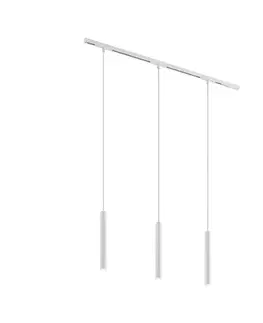 Koľajnicové svetelné systémy Moderný koľajnicový systém s 3 bielymi závesnými svetlami 1-fázový - Slimline Keno