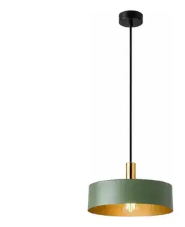 Svietidlá Keter Lighting Luster na lanku HAKI 1xE27/60W/230V zelená/čierna/lesklý chróm 2974