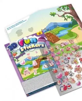 Nalepovačky, vystrihovačky, skladačky Trblietavé 3D nálepky - Zaľúbené zvieratká