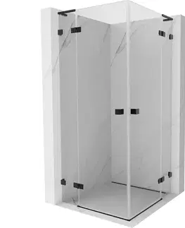 Sprchovacie kúty MEXEN/S - Lunar L Duo sprchovací kút dvere krídlové 115 x 115, transparent, čierna 834L-115L-115P-70-00