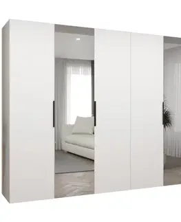 Šatníkové skrine Skriňa Marbella II 300 biela/čierna