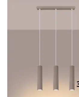 Svietidlá BRILAGI - LED luster na lanku CRESTO 3xGU10/10W/230V taupe BR.1774