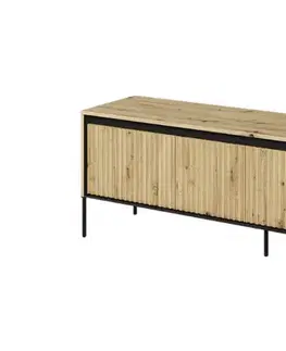 TV stolíky Dig-net nábytok TV stolík SWING TR-05 s LED osvetlením | dub artisan