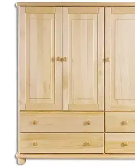 Komody do spálne Komoda z Borovice KD166 surová