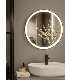Kúpeľňové zrkadlá BRILAGI - LED kúpeľňové zrkadlo ASTI LED/19W/230V 60 cm čierna IP44 CRI 90 stmievateľné + CCT FG-MIR-0002-60