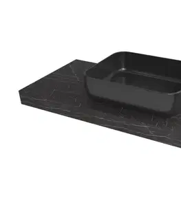 Kúpeľňový nábytok Doska pod umývadlo Naturel Dolce 80x8x50 cm Pietra Grigia čierna mat DO8050PBC DO8050PBC