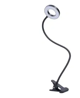 Lampy  WO66-B- LED Stmievateľná stolová lampa s klipom LED/8W/230V 3000/4000/5000K čierna WO66-B