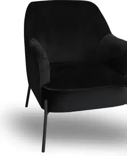 Moderné kreslá Kreslo Bob WX-2924 Black Velvet 19