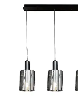 Svietidlá  Luster na lanku ARCADIA 3xE27/60W/230V čierna/dymová ML1819