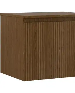 Kúpeľňový nábytok MEXEN/S - Rivel kúpeľňová skrinka pod umývadlo 60 cm s doskou, 1 šuplík, reliéf, orech 91A20-06047-1-BFC86