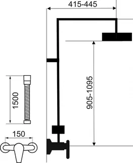 Kúpeľňové batérie NOVASERVIS - Sprchová súprava + sprchová termostatická batéria 58962 FLOW SET071/TER,0