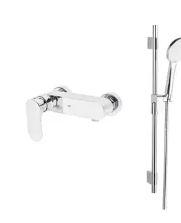 Kúpeľňové batérie Sprchová baterie SAT Fusion se sprchovým setem 150 mm chrom SATBSFU268CPSET SATBSFU268CPSET