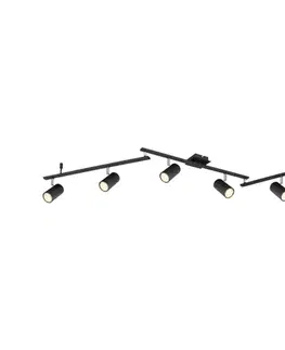 Svietidlá Globo 57910-6B - Bodové svietidlo ROBBY 6xGU10/35W/230V čierna 57910-6B