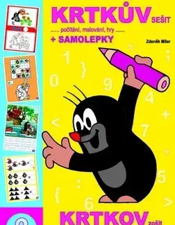 Encyklopédie pre deti a mládež - ostatné Krtkův sešit počítání, malování, hry + samolepky - Zdeněk Miler