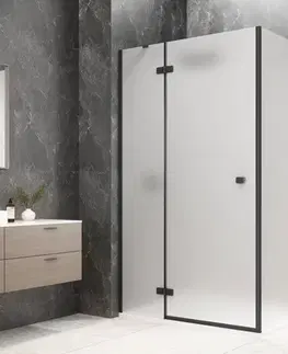 Sprchové dvere POLYSAN - GLOBE BLACK obdĺžniková sprchová zástena 1200x900, matné sklo, ľavá GB1012-3315MLB