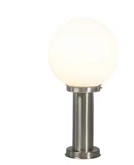 Zahradne stlpove lampy Moderné vonkajšie pouličné svietidlo oceľ nerez 50 cm - Sfera