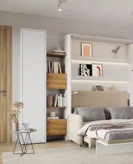Nábytok Dig-net nábytok Regál Lenart BED CONCEPT BC-23 | biela / dub artisan
