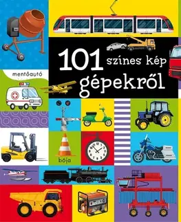 Leporelá, krabičky, puzzle knihy 101 színes kép gépekről