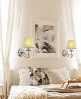 Nástenné svetlá Nástenná lampa s chrómovým/zlatým tienidlom E14 40W Diva