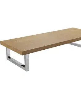 Kúpeľňový nábytok CERANO - Doska pod umývadlo Navira Pro + podperná konzola - dub medový - 70x46x3,6 CER-6061223