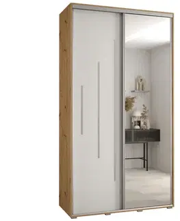Šatníkové skrine Skriňa 45 Canaris 13 130 artisan/biela/silver