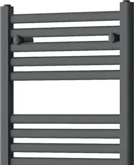 Radiátory do kúpeľne MEXEN - Hades vykurovací rebrík/radiátor 800 x 500 mm, 381 W, antracit W104-0800-500-00-66