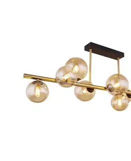 Svietidlá Globo 56135-9D - LED Luster na tyči RIHA 9xG9/3W/230V mosadz 56135-9D