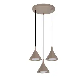 Svietidlá BRILAGI - Luster na lankách CONE TRIPLE ROUND 3xGX53/15W/230V béžová WO-E14-G11-BEI-OEM