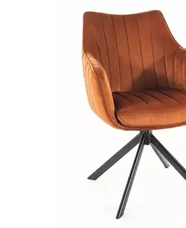 Kuchynské a jedálenské stoličky Signal Stolička AZALIA VELVET | škorica