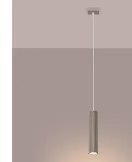 Svietidlá BRILAGI - LED luster na lanku CRESTO 1xGU10/10W/230V taupe BR.1759