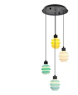 Svietidlá  Závesný LED luster na lanku CACTUS LED/12W/230V 3000K zelená/žltá/biela 414LRC2016