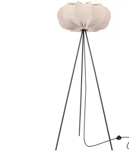 Stojacie lampy Stojacia lampa CAFEE’ s béžovým tienidlom na frappé 52 cm – škandinávska stojaca lampa E27