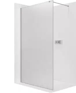 Sprchovacie kúty CERANO - Sprchová zástěna Walk-in Onyx Cube L/P - 8 mm - hranatá vzpěra - chrom, mléčné sklo - 30x200  CER-8050BD71926
