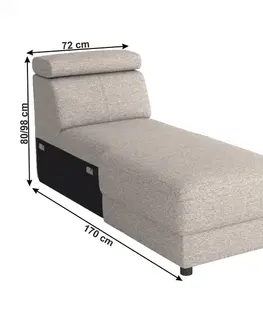 Sedacie súpravy KONDELA Boby BB otoman so záhlavím sivobéžová (taupe)