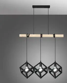 Lampy do obývačky Luster FONTE 6129 BLACK LW3