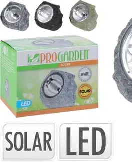 Záhradné lampy Kinekus Lampa solárna kameň 4 LED