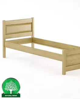 Drevené postele Posteľ buková LK120–90x200 rustikal