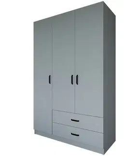 Šatňové skrine Šatníková skriňa Yaman Luna 1600-037 - Grey